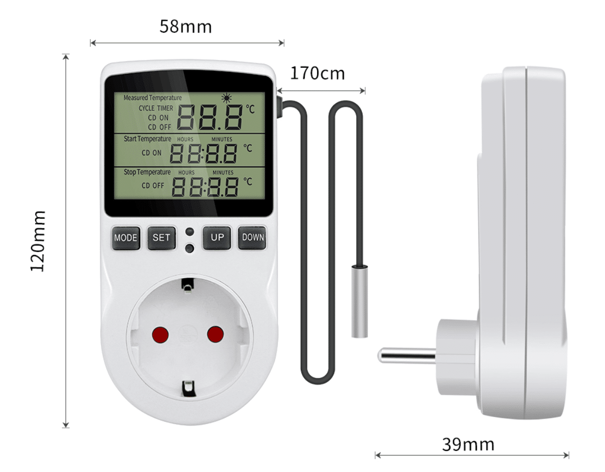 Prevail termometer Thorny Dijital Termostat Sıcaklık Kontrol Cihazı — ProBitki
