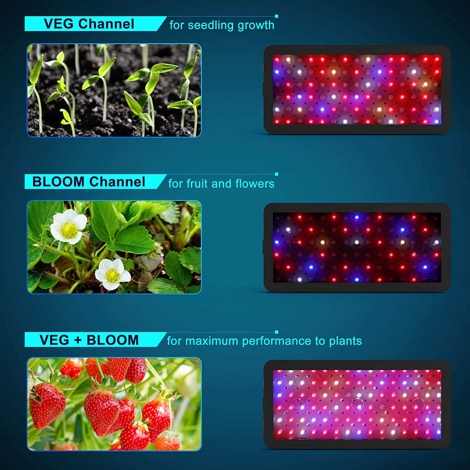 Phlizon D9 Dual Chip LED Bitki Yetiştirme Lambası 176 w — ProBitki