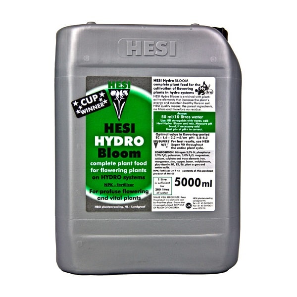 Hesi Hydro Crescita 5L - Concime Per Idroponica, NPK 3-2-4, Fertilizzante Per Piante In Vaso