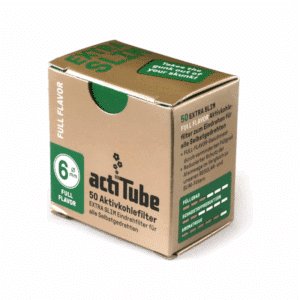 Actitube Karbonlu Pipo Filtresi 6 mm 50 adet