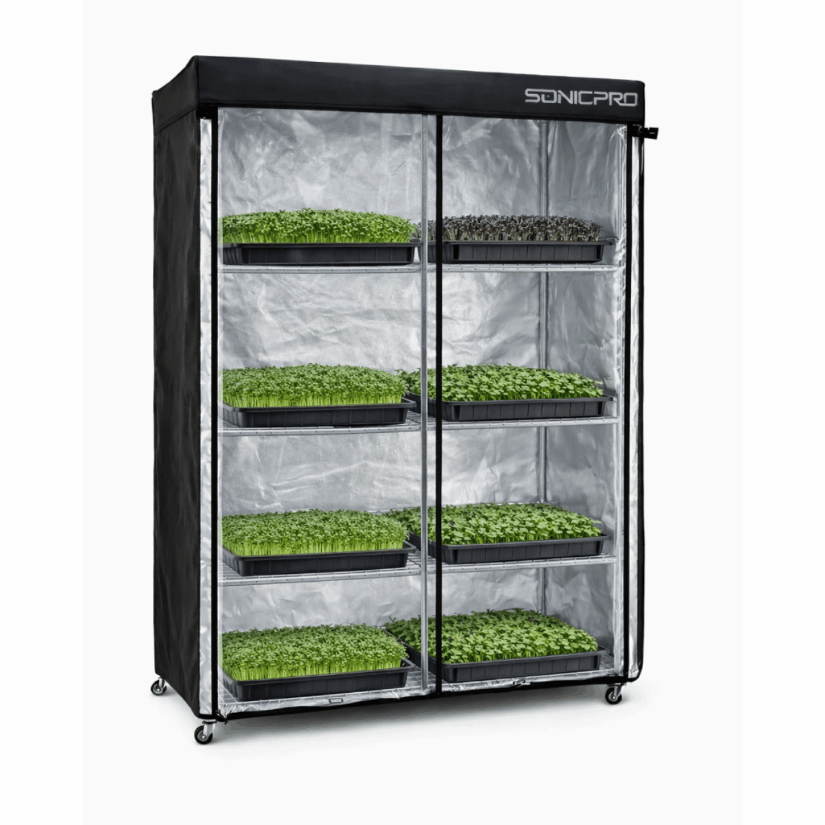 Sonicpro Bitki Yetiştirme Kabini Microgreen Model Raflı Tekerli