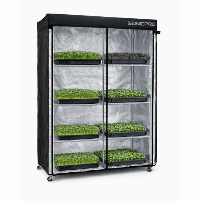 Sonicpro Bitki Yetiştirme Kabini Microgreen Model Raflı Tekerli